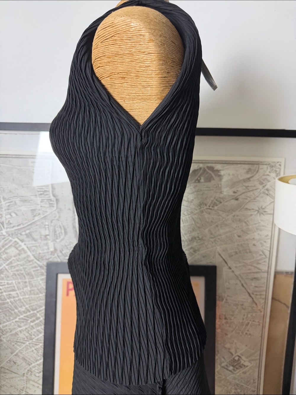 COS SET black polyester recycled pleated Size 2 - Picture 11 of 14